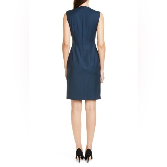 BOSS Dathea Minidessin Wool Sheath Dress Navy Fantasy 12 - Picture 5 of 12